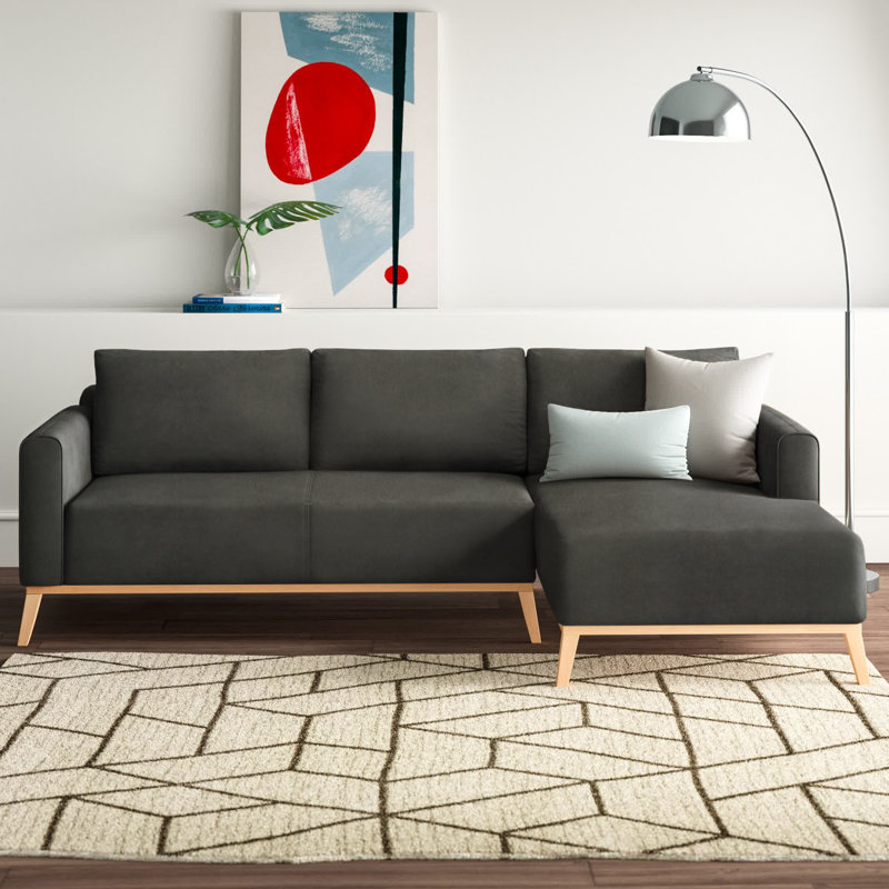 Hykkon Joshua Upholstered Corner Sofa & Reviews Wayfair.co.uk